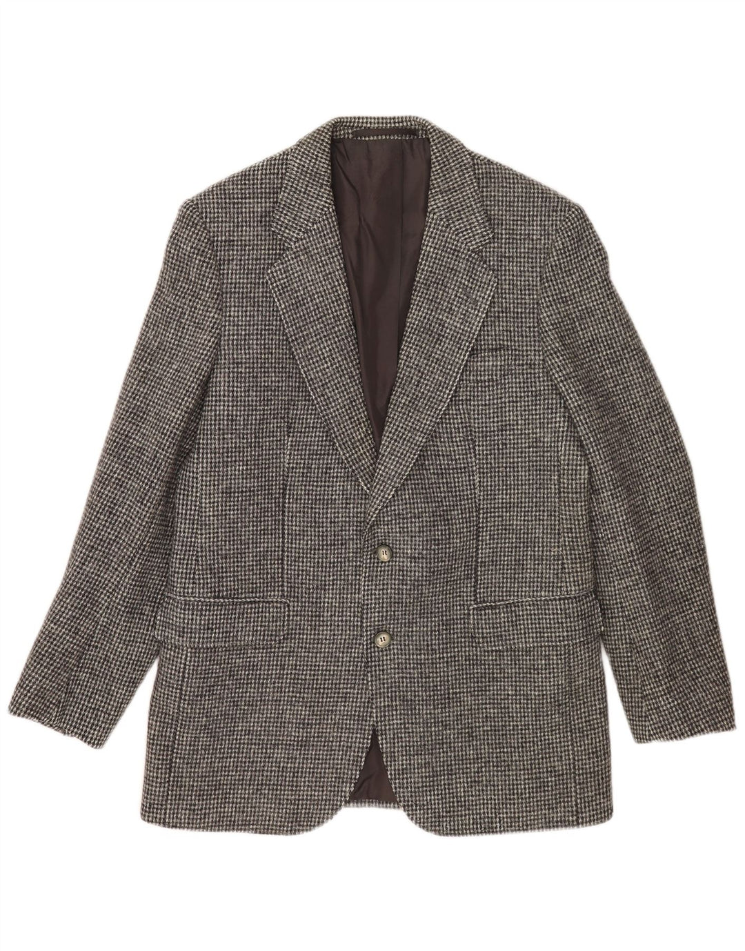 Ανδρικό μπουφάν Harris Tweed με 2 κουμπιά σακάκι UK 38 Medium Grey Check