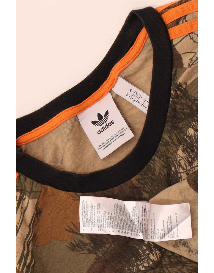 Ανδρικό T-Shirt Adidas Top μεγάλο πολύχρωμο βαμβακερό καμουφλάζ
