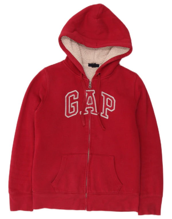 Γυναικείο Gap Graphic Hoodie Jumper UK 10 Small Red Cotton