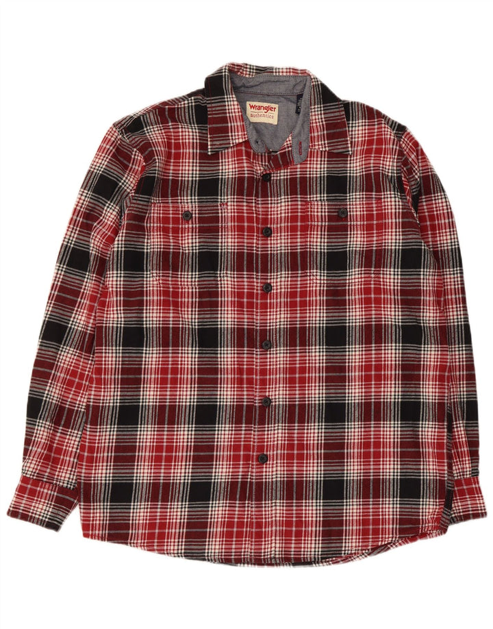 Ανδρικό φανελένιο πουκάμισο Wrangler, μεσαίο κόκκινο βαμβακερό