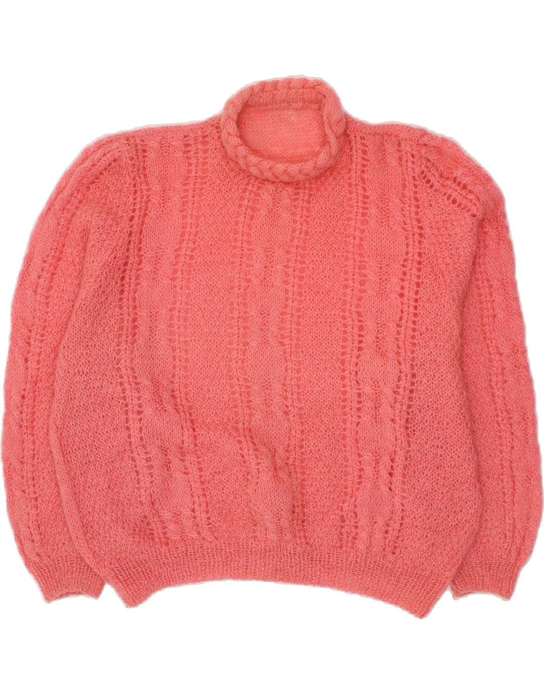 VINTAGE Womens Turtle Neck Jumper Sweater UK 10 Small Pink Vintage Vintage and Second-Hand Vintage from Messina Hembry 