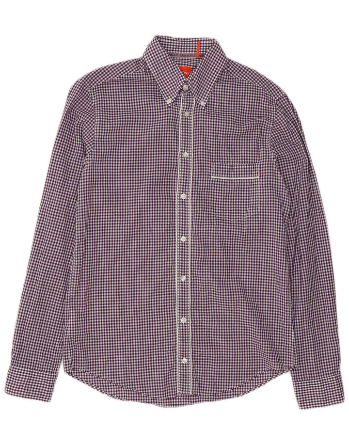 Ανδρικό πουκάμισο Superdry Medium Purple Gingham Cotton