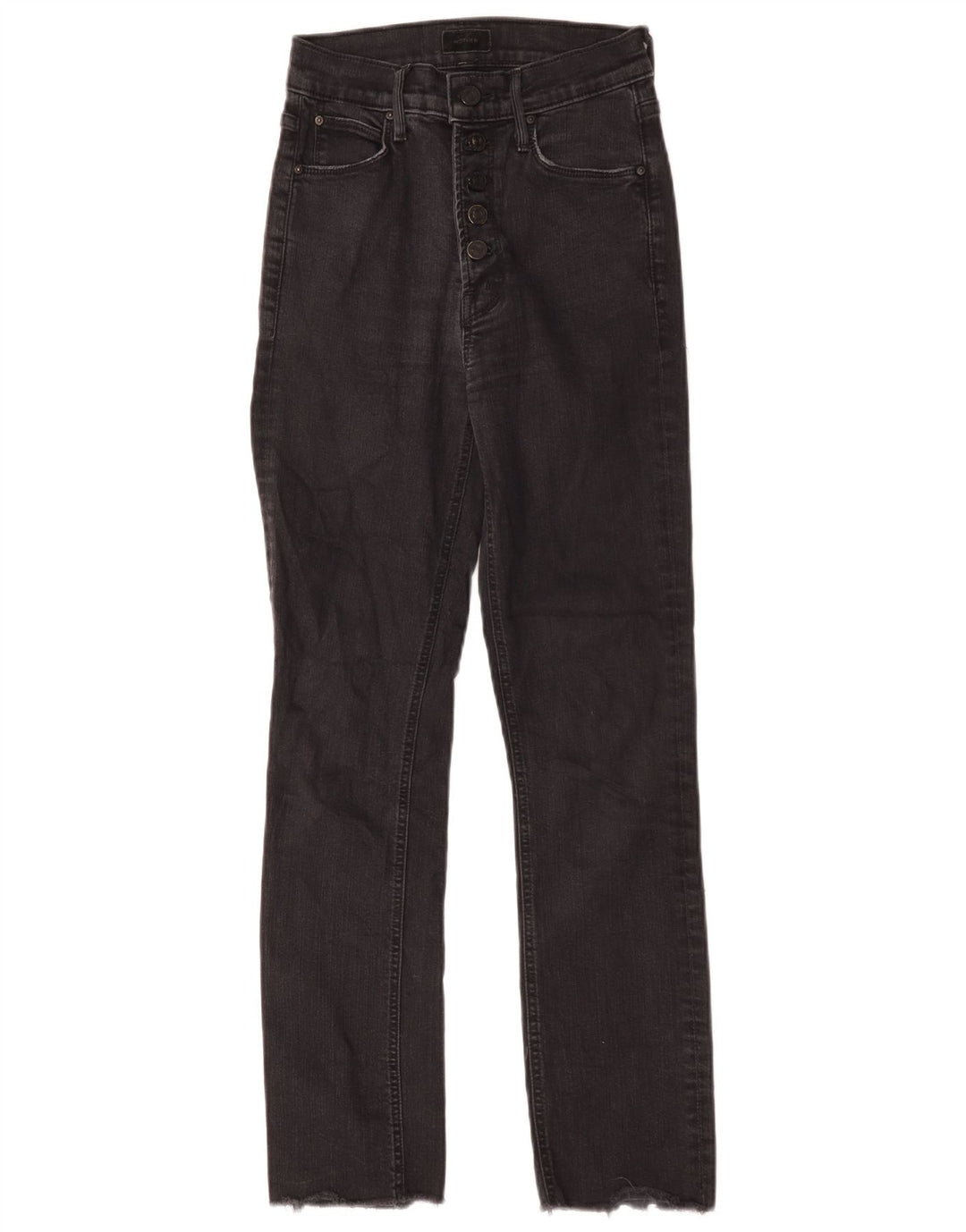 Mother Γυναικείο Slim Jeans W25 L27 Μαύρο βαμβακερό