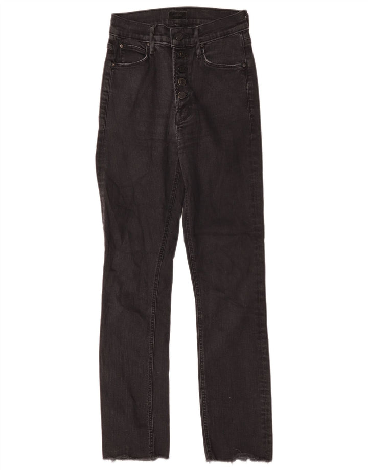 Mother Γυναικείο Slim Jeans W25 L27 Μαύρο βαμβακερό