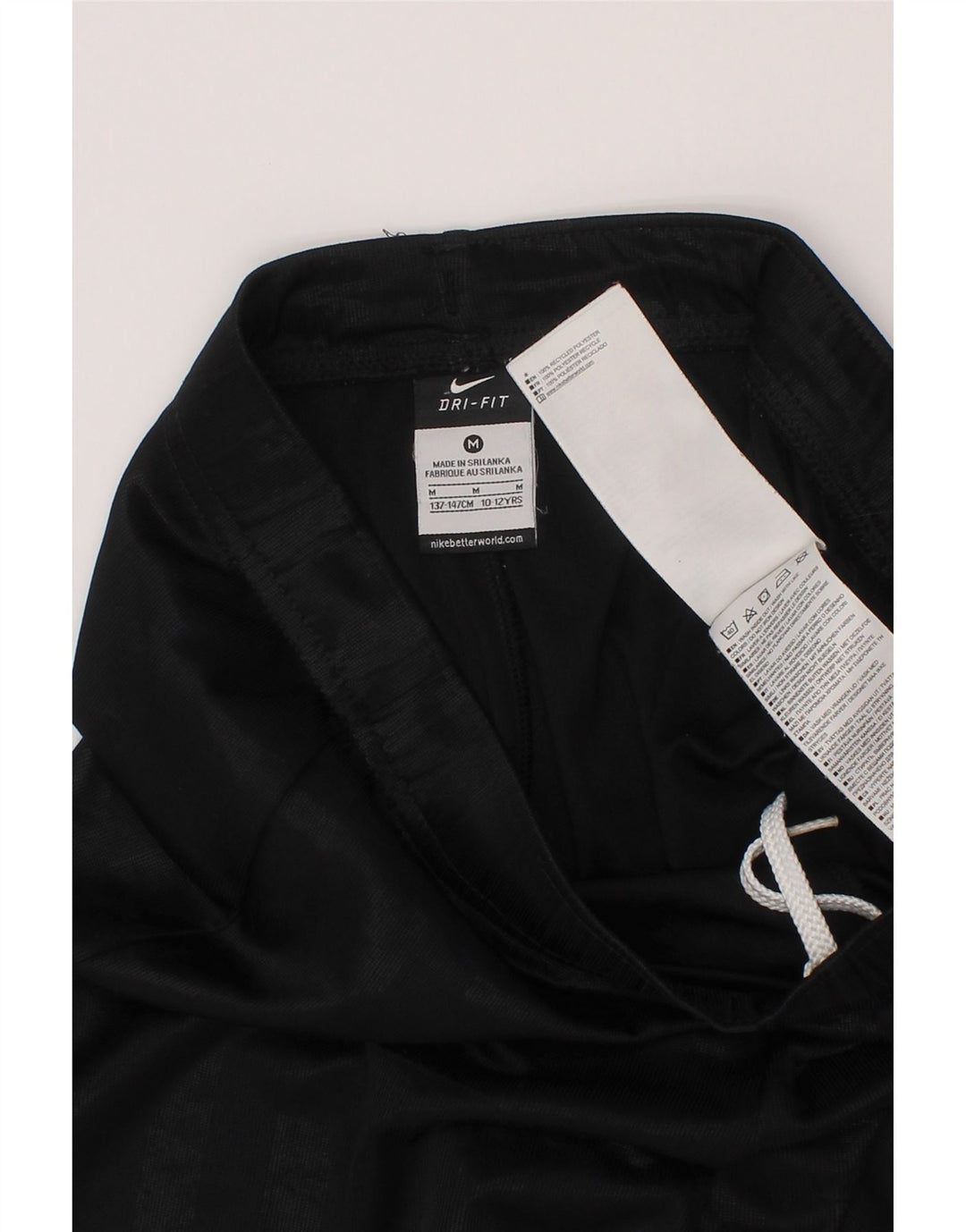 Αθλητικό σορτς Nike Boys Dri Fit 10-11 ετών Μεσαίο μαύρο ριγέ πολυεστέρα