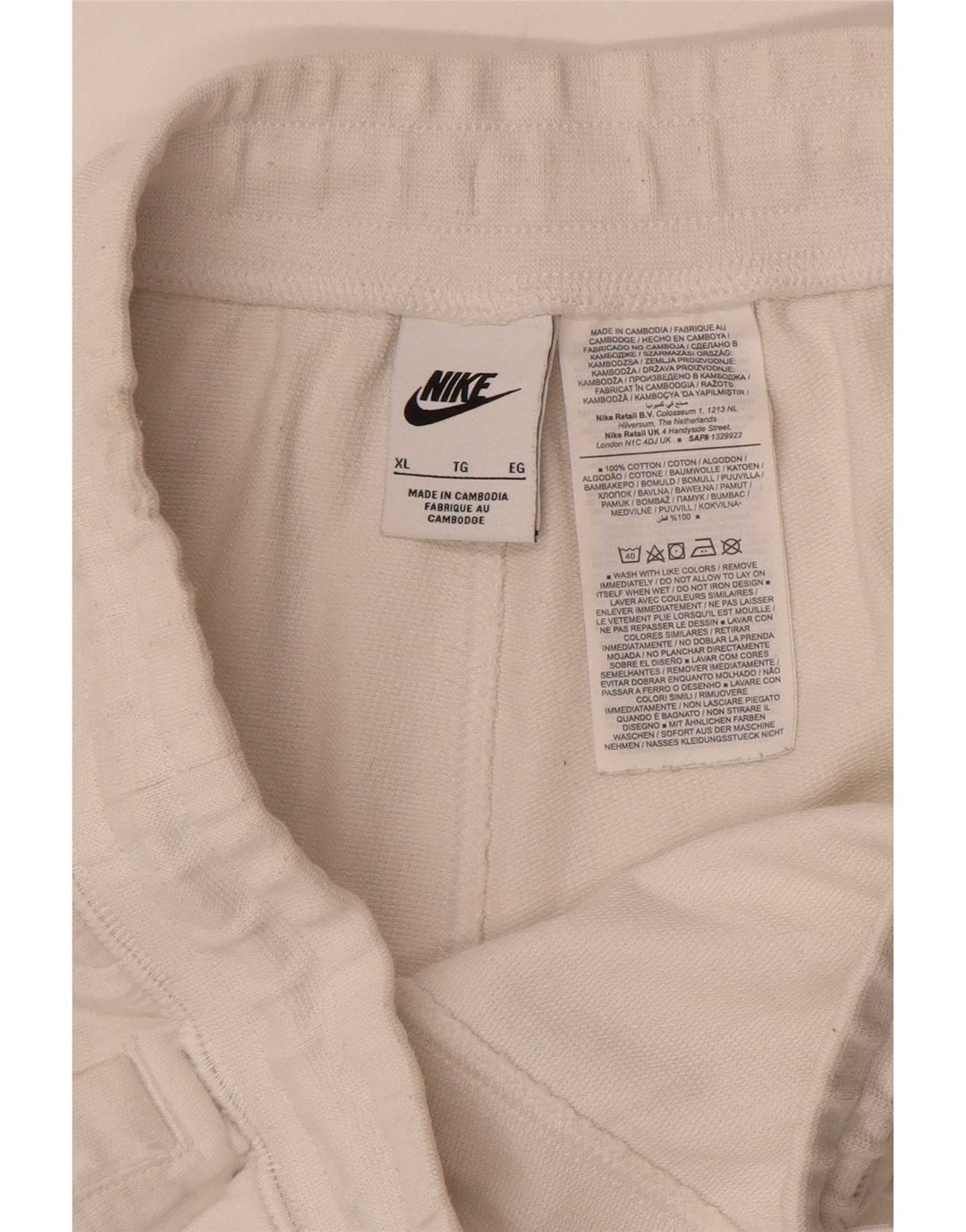 Ανδρικό γραφικό αθλητικό σορτς Nike XL λευκό βαμβακερό