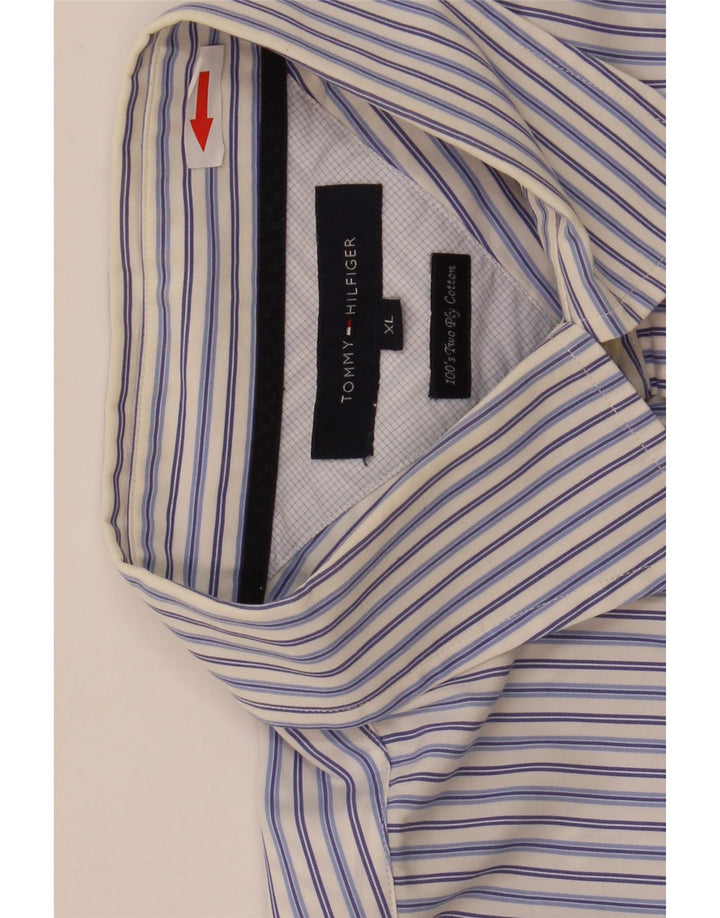 Tommy Hilfiger Ανδρικό πουκάμισο XL Μπλε ριγέ βαμβακερό