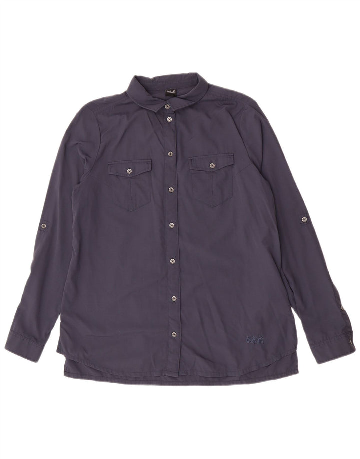 Jack Wolfskin Γυναικείο πουκάμισο UK 12 Medium Navy Blue Polyamide