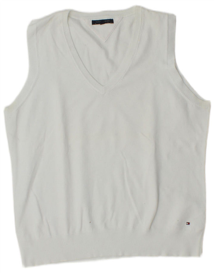 TOMMY HILFIGER Γυναικείο γιλέκο Tank Top UK 18 XL Λευκό βαμβακερό