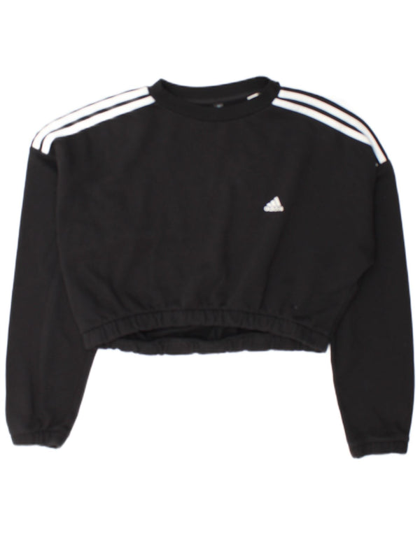 Adidas Γυναικεία φούτερ Crop Jumper UK 16/18 Large Black Colourblock