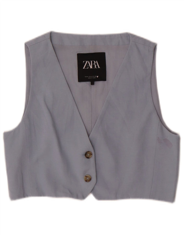 Zara Γυναικείο Γιλέκο UK 12 Medium Blue