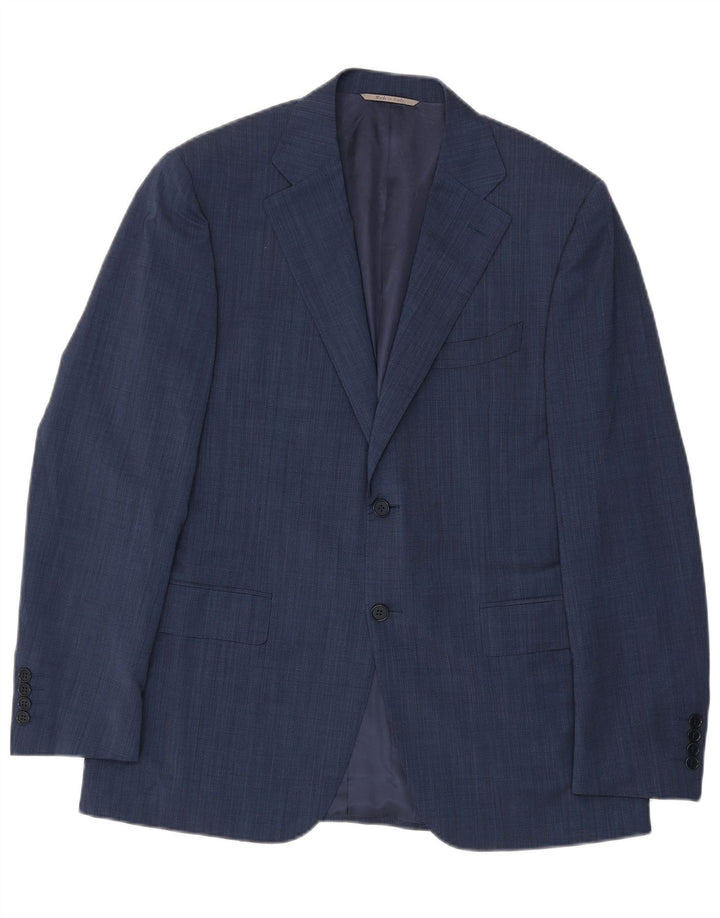 Canali ανδρική φόρμα 2 κουμπιών IT 50 Large W34 L30 Navy Blue Wool
