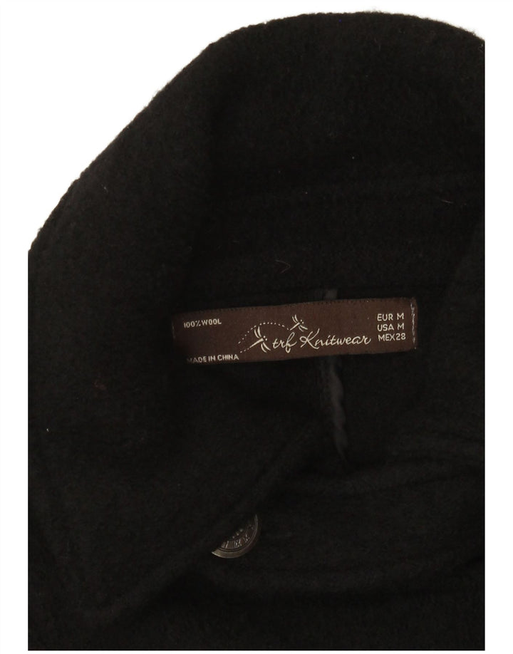 Zara Γυναικείο Trafaluc Pea Coat UK 12 Medium Black Wool