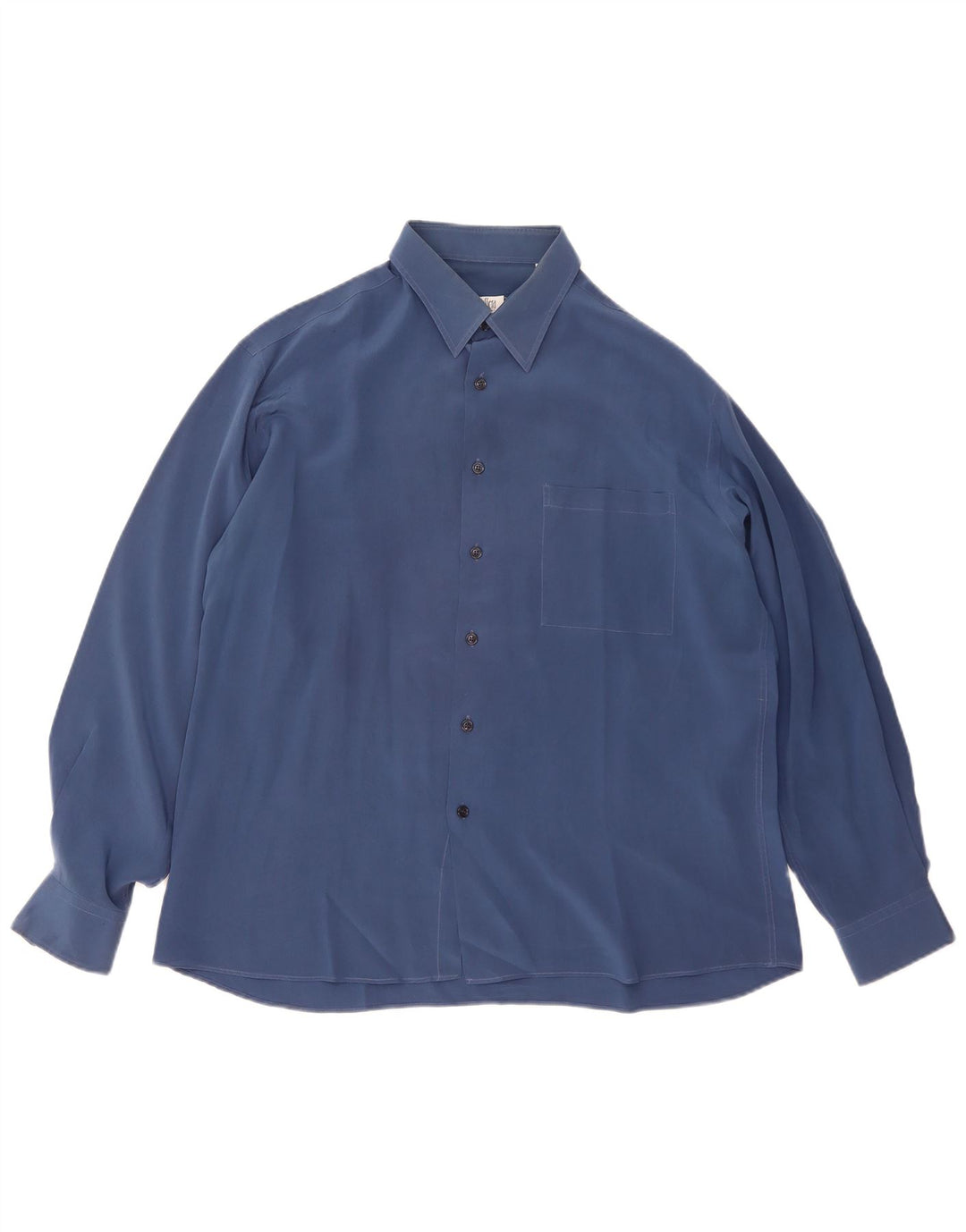 Ανδρικό πουκάμισο CASSERA μέγεθος 42 16 1/2 Large Navy Blue Silk