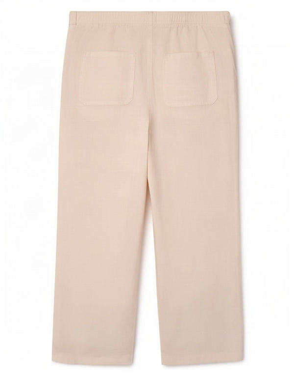 Marks & Spencer Γυναικείο παντελόνι Chino UK 18 XL W38 L27 Λευκό λινό