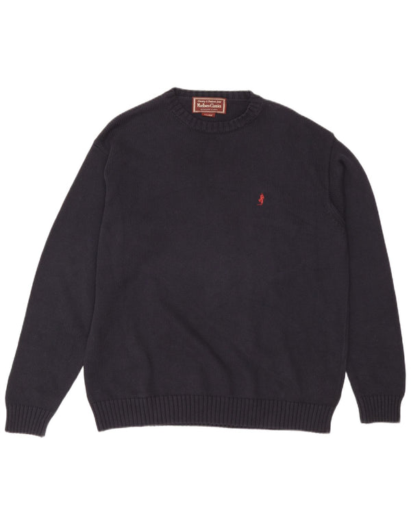 Ανδρικό πουλόβερ Marlboro Classics Crew Neck Jumper XL Navy Blue Cotton