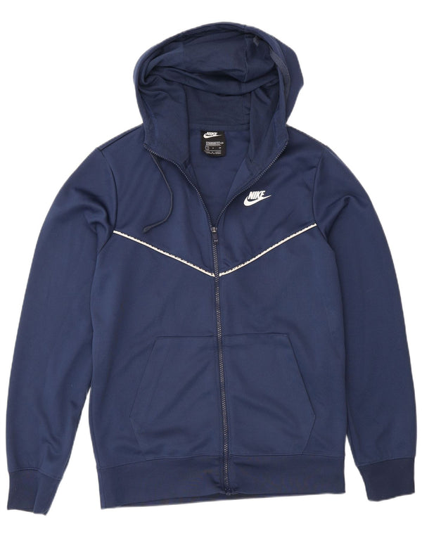 Ανδρικό πουλόβερ με κουκούλα με φερμουάρ Nike Small Sports σε μπλε ναυτικό πολυεστέρα