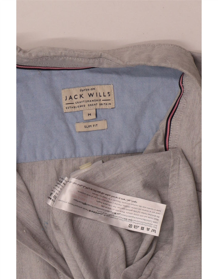 Ανδρικό πουκάμισο Jack Wills Slim Fit Μεσαίο γκρι βαμβακερό