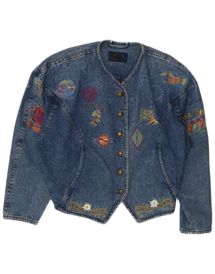 Bogner Γυναικείο τζιν τζιν μπουφάν UK 14 Medium Blue 90s