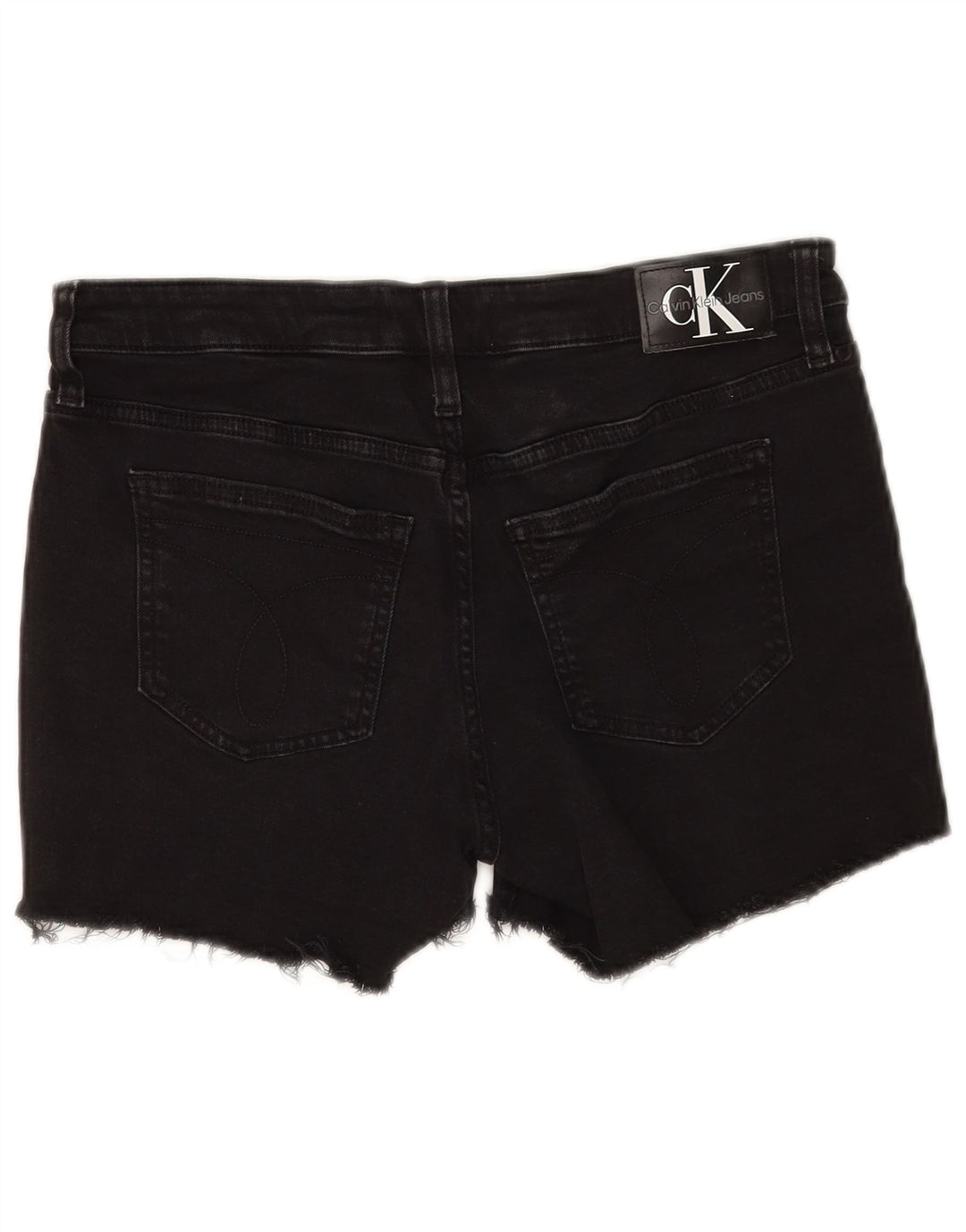 Γυναικείο τζιν σορτς Calvin Klein W28 μεσαίο μαύρο βαμβακερό