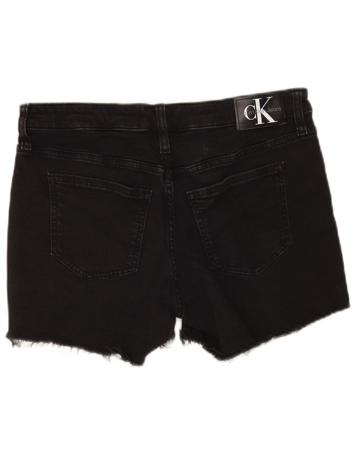 Γυναικείο τζιν σορτς Calvin Klein W28 μεσαίο μαύρο βαμβακερό