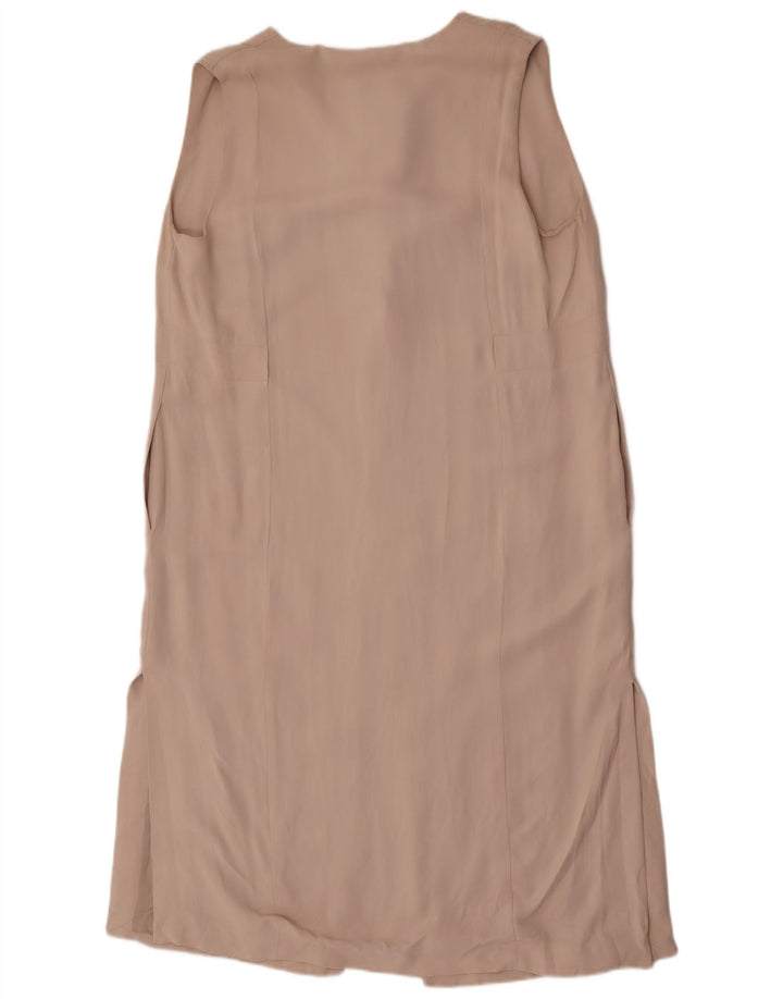 Massimo Dutti γυναικείο αμάνικο σακάκι μακρόστενο UK 14 Medium Beige