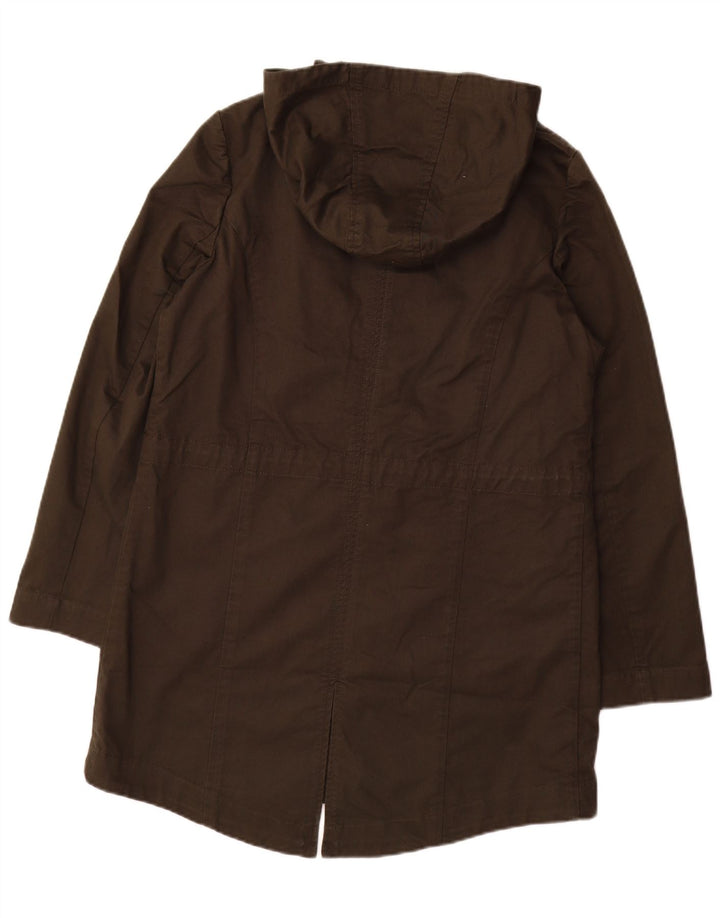 LAURA ASHLEY Γυναικείο μπουφάν Parka με κουκούλα UK 14 μεγάλο βαμβακερό χακί