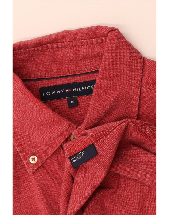 Ανδρικό πουκάμισο Tommy Hilfiger, μεσαίο κόκκινο βαμβακερό
