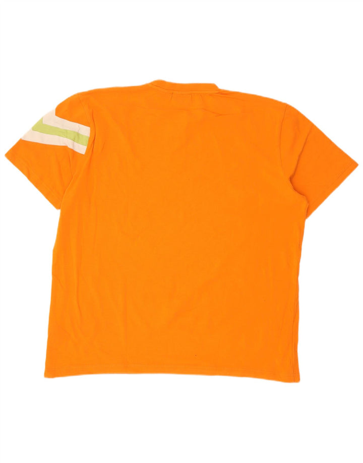 Ανδρικό T-Shirt Fila Top XL Orange Colourblock Βαμβακερό