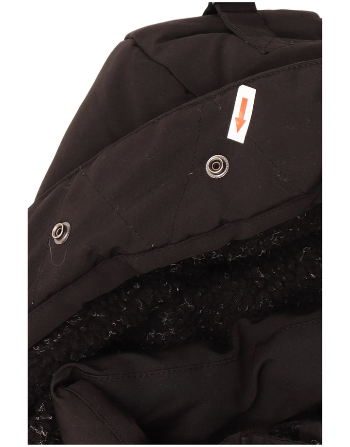 Superdry γυναικείο μπουφάν με κουκούλα με επένδυση UK 12 μεσαίο μαύρο πολυεστέρα