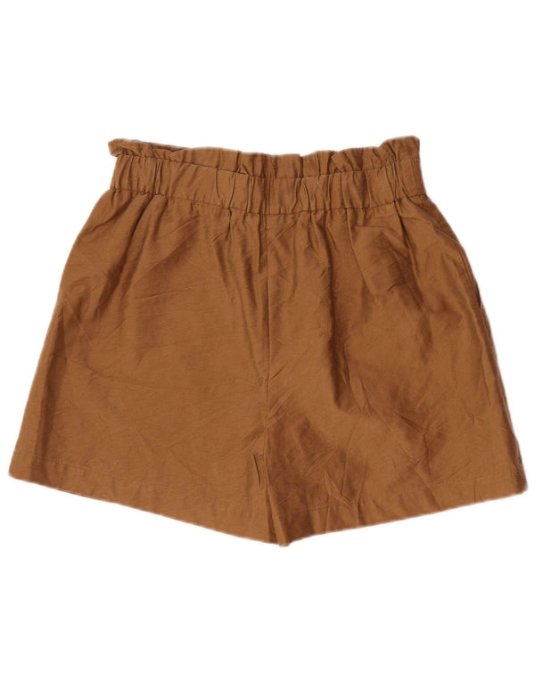 Zara Γυναικείο Ψηλόμεσο Σορτς Καζούαλ Μεσαίο W28 Καφέ Lyocell