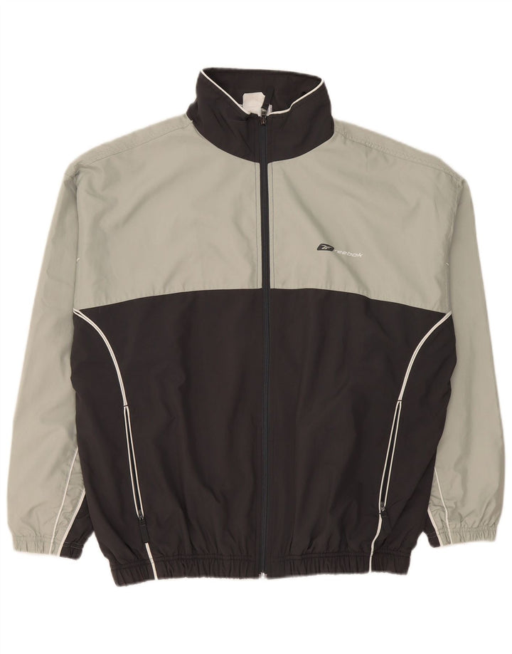 Ανδρική φόρμα Reebok Loose Fit Top Jacket μεσαίο γκρι χρώμα