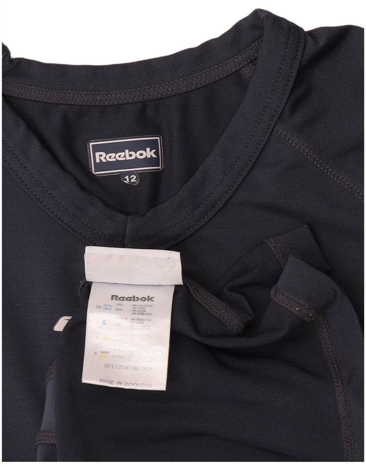 Reebok Boys T-shirt Top 11-12 Years Grey Colourblock Polyester