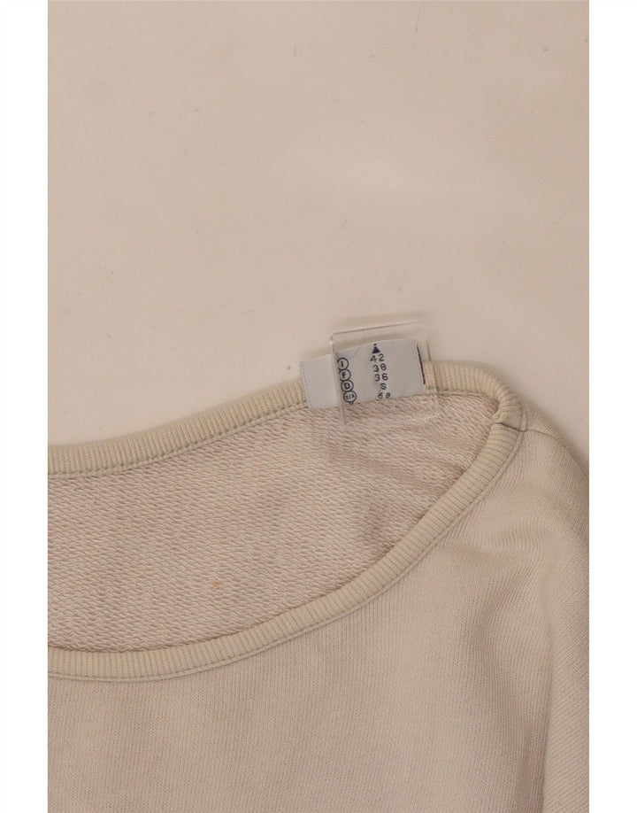 LOTTO Γυναικείο Crop Γραφικό Φούτερ Jumper IT 42 Medium White