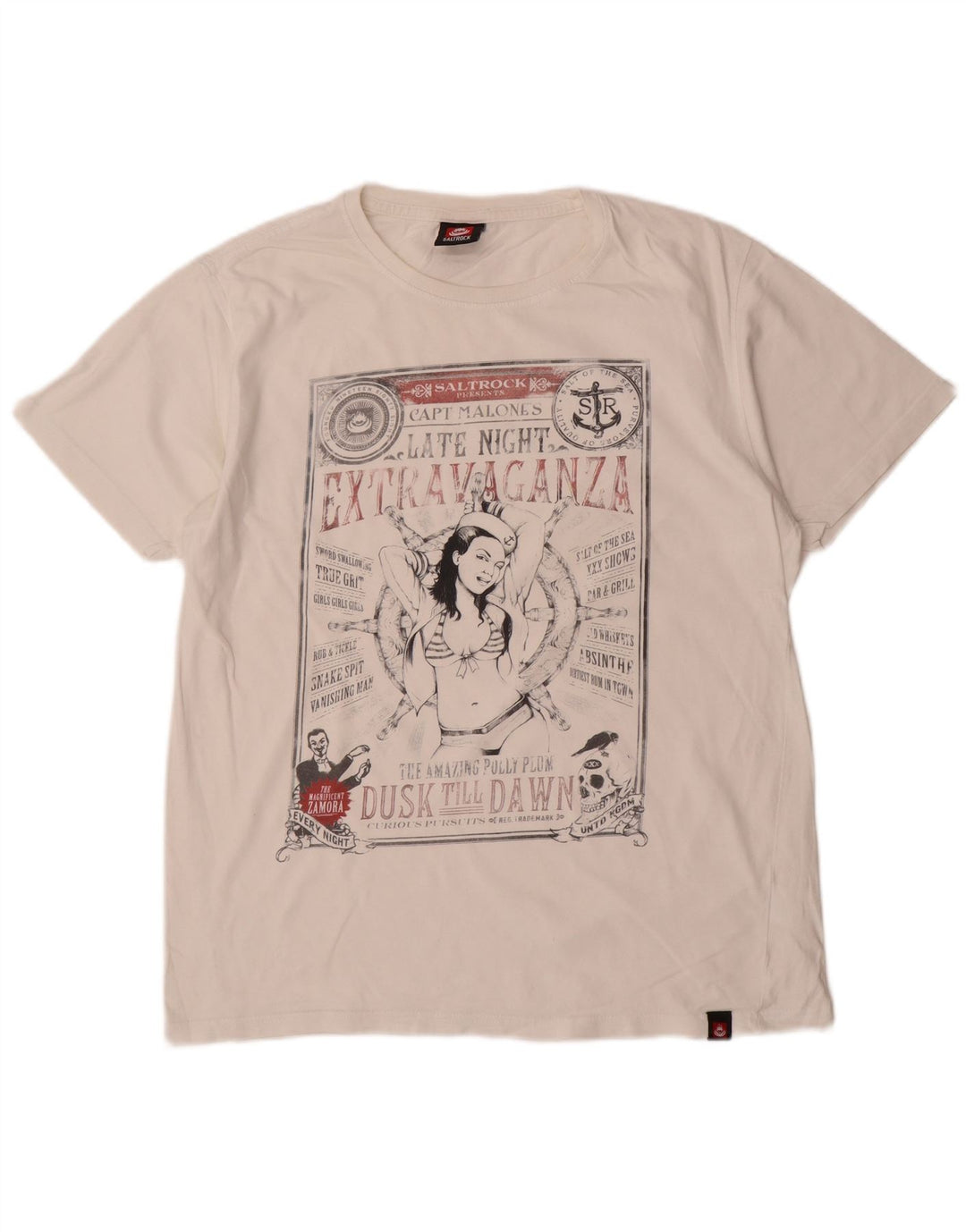 Ανδρικό γραφικό μπλουζάκι Saltrock Top Medium White