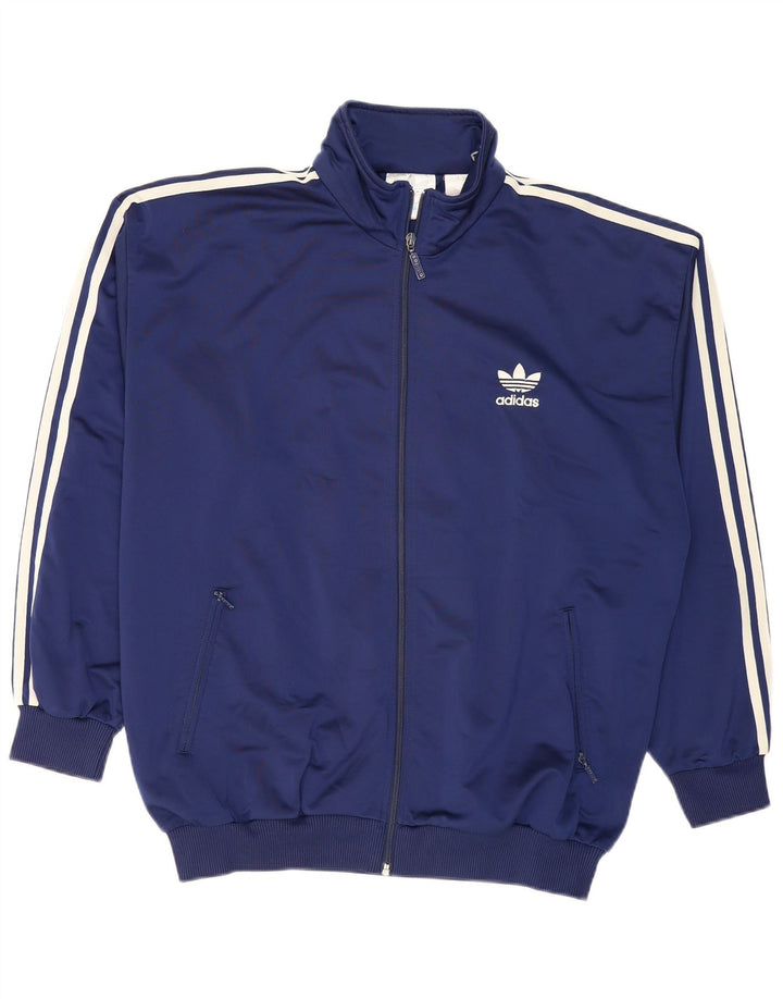 Ανδρική φόρμα ADIDAS Top Jacket UK 42/44 Large Navy Blue Polyester