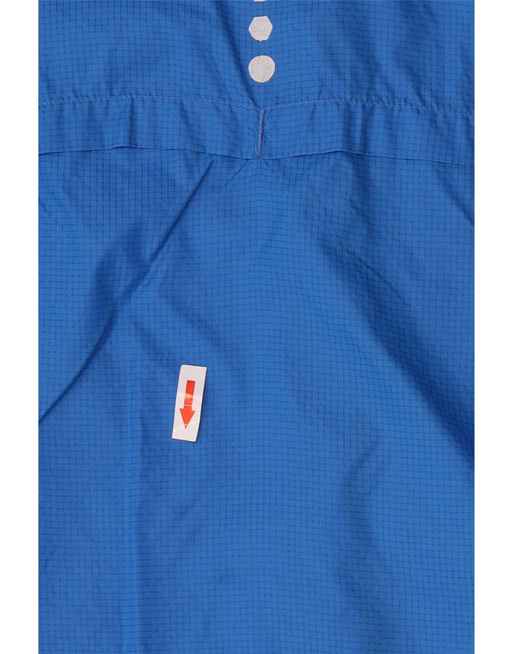 Puma Ανδρικό μπουφάν βροχής με κουκούλα UK 42 XL Blue Check Nylon