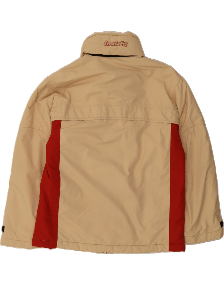 INVICTA Mens Windbreaker Jacket UK 36 Small Beige Colourblock Polyamide Vintage Invicta and Second-Hand Invicta from Messina Hembry 