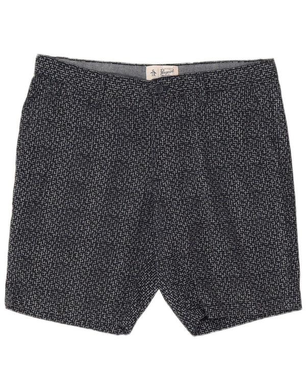 Ανδρικό σορτς Chino Penguin W36 Large Navy Blue γεωμετρικό βαμβακερό