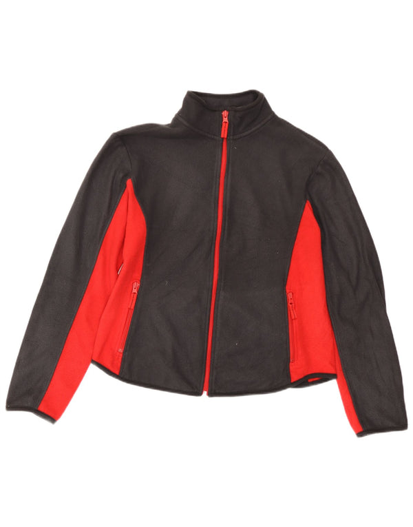 Marks & Spencer Γυναικείο Fleece Jacket UK 12 Medium Red Colorblock Polyester
