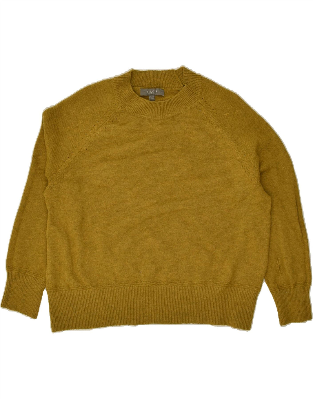 OASIS Womens Turtle Neck Jumper Sweater UK 16 Large Yellow Polyester | Vintage Oasis | Thrift | Second-Hand Oasis | Used Clothing | Messina Hembry 