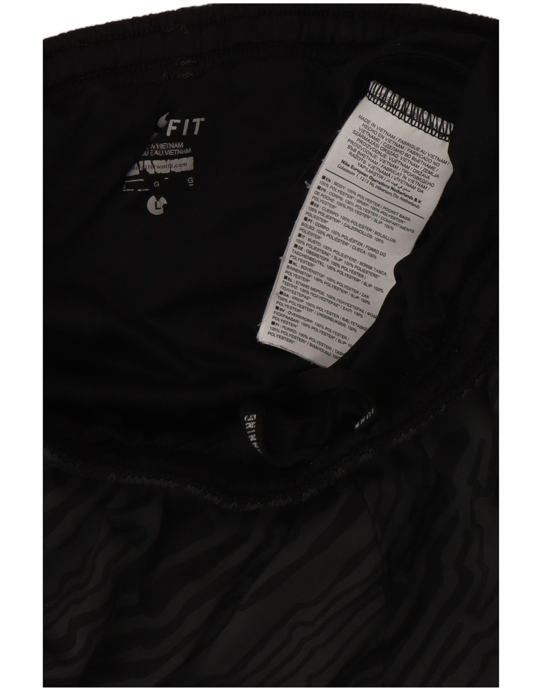 Ανδρικό σορτς NIKE Dri Fit με αφηρημένο σχέδιο με μεγάλο γκρι πολυεστέρα