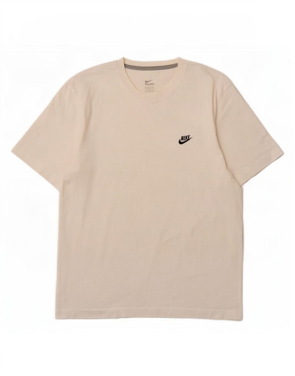 Ανδρικό T-Shirt Nike τοπ UK 36/38 Small λευκό βαμβακερό