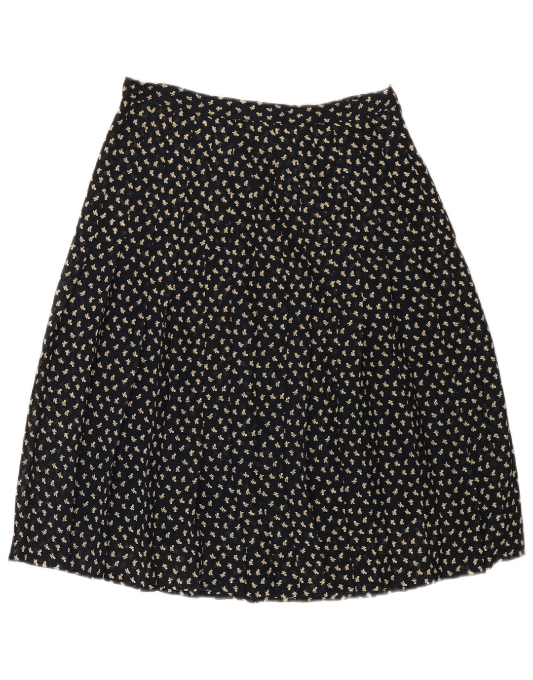 VINTAGE Γυναικεία Ψηλόμεση Α-γραμμή Φούστα IT 44 Medium W26 Navy Blue Floral