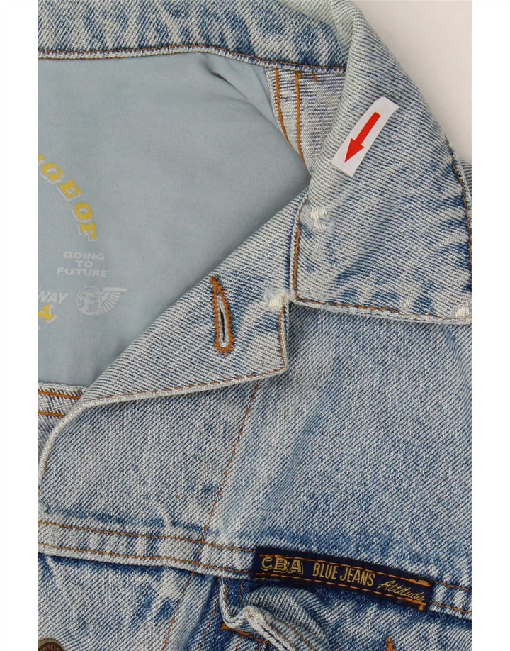 Vintage γυναικείο τζιν μπουφάν UK 16 Large Blue