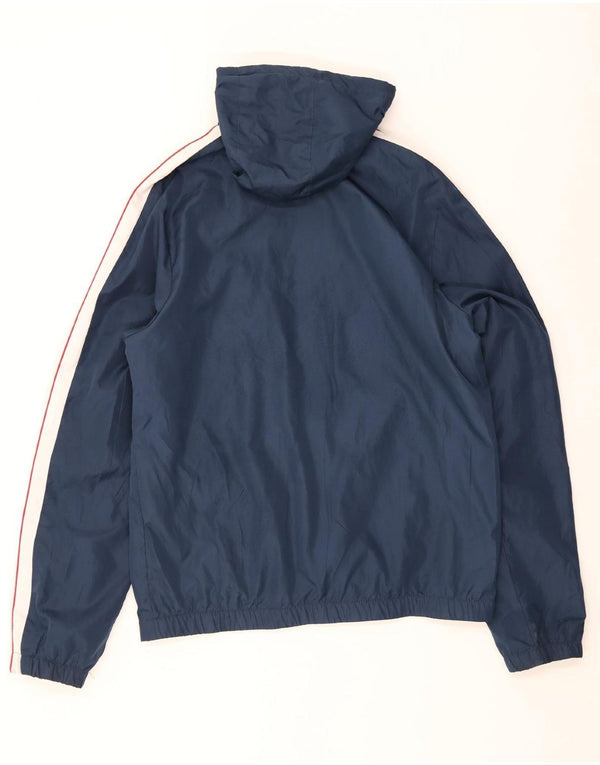 Ανδρικό μπουφάν βροχής με κουκούλα Ellesse UK 42 XL Blue Colorblock Polyester