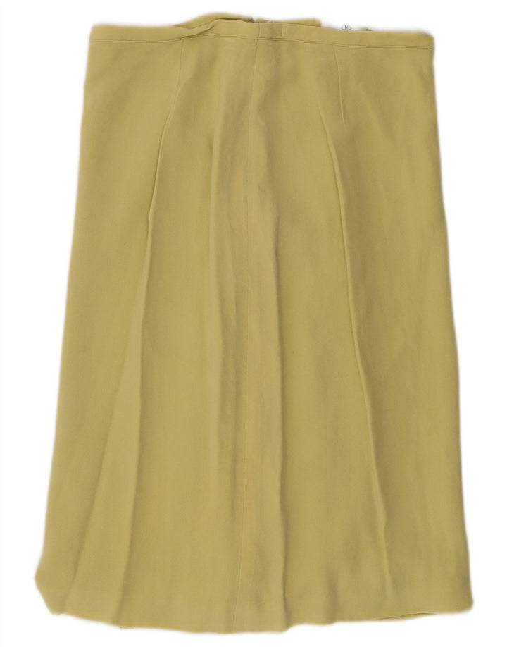 VALENTINO Γυναικεία ίσια φούστα UK 14 Medium W30 Yellow