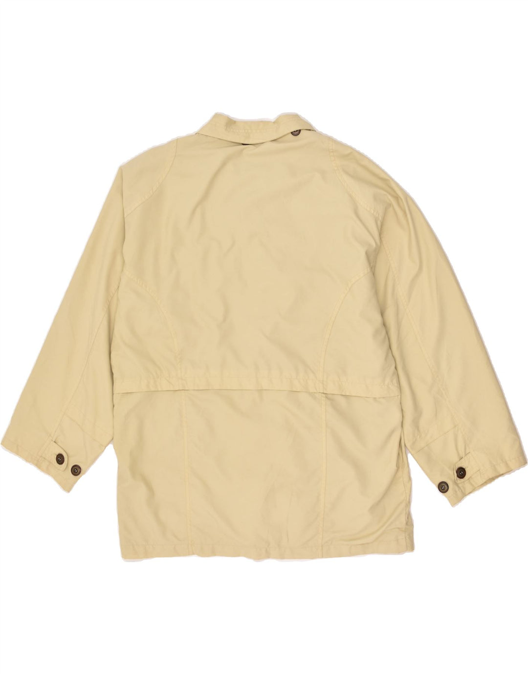 VINTAGE Mens Loose Fit Utility Jacket UK 38 Medium Beige Nylon | Vintage Vintage | Thrift | Second-Hand Vintage | Used Clothing | Messina Hembry 