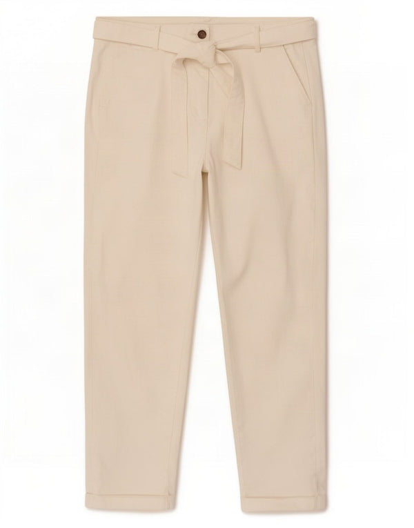 Crew Clothing Γυναικεία κωνικά casual παντελόνια UK 14 Large W32 L29 White