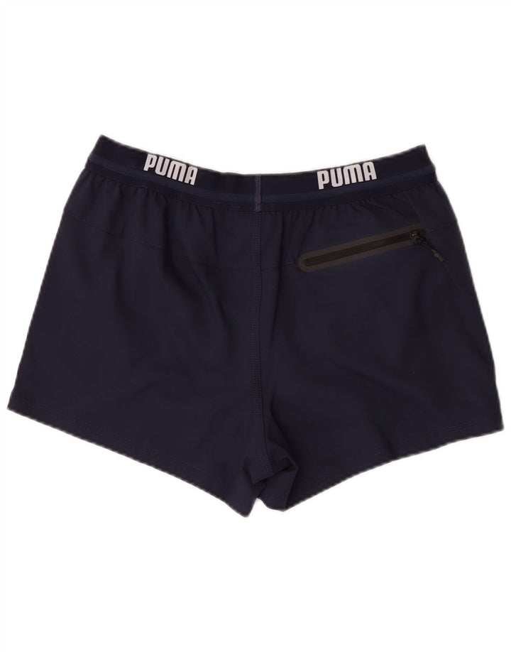 Ανδρικά γραφικά αθλητικά σορτς Puma μεσαίου μπλε ναυτικού πολυεστέρα